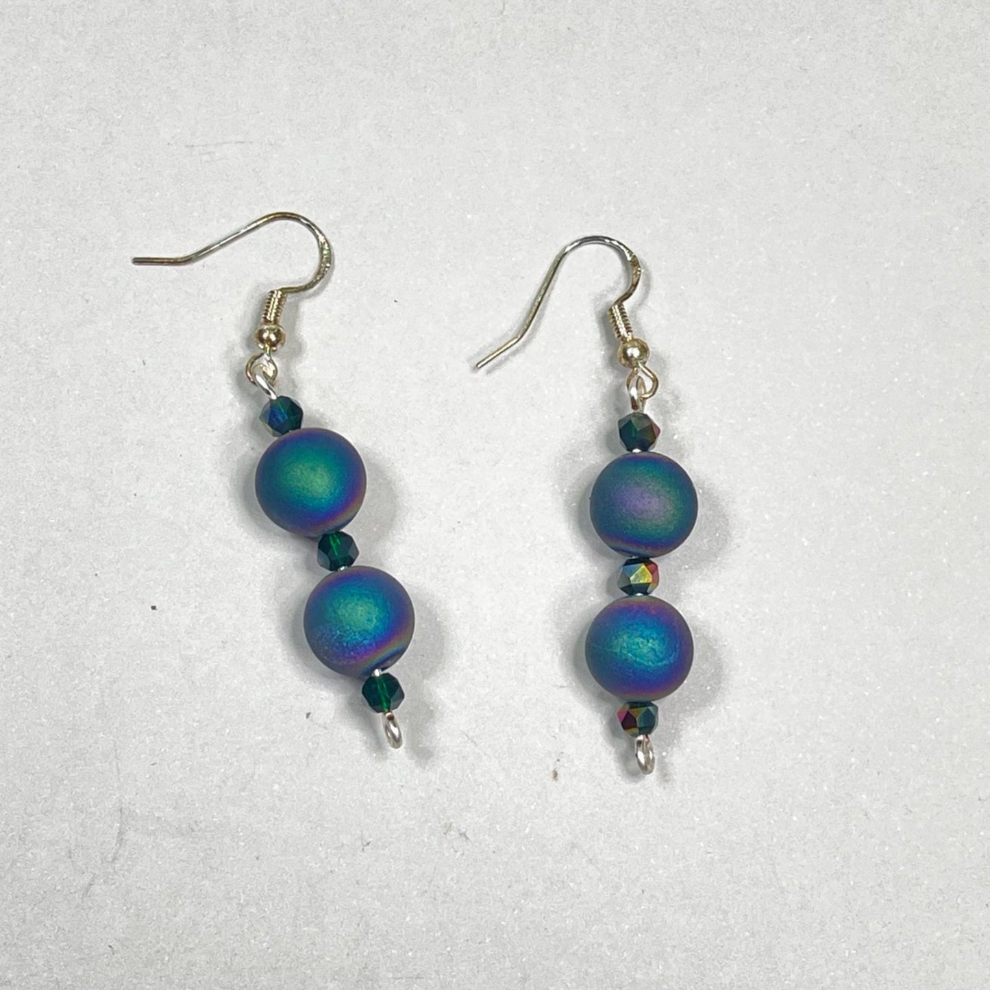 Rainbow Agate Double Stack Earrings