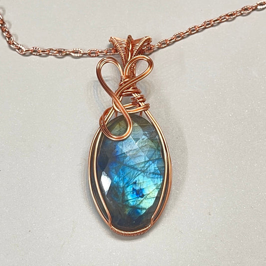 Faceted Labradorite Pendant