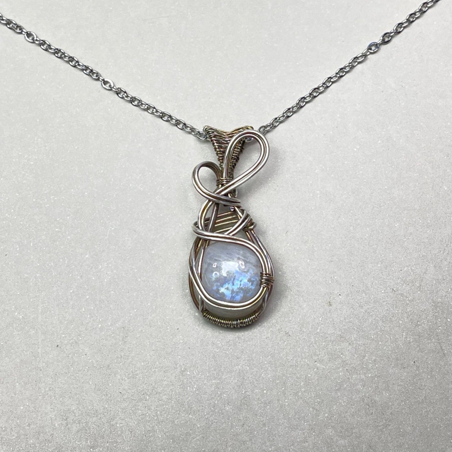 Antiqued Sterling Silver Moonstone Pendants