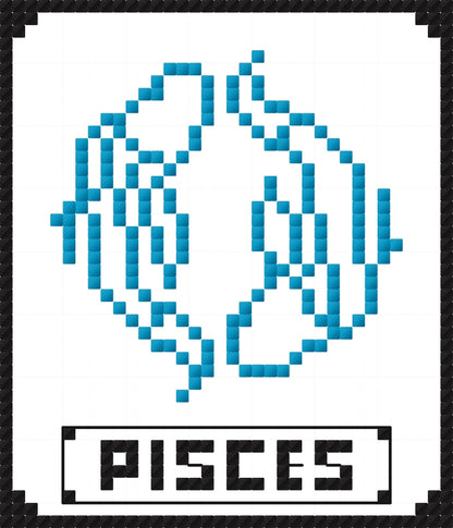 Pisces Zodiac Cross Stitch Pattern