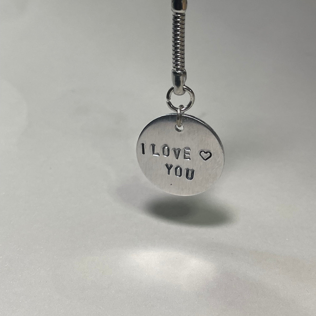 Personalized Couples Keychain Engraved Stamped I Love You Charm Couples Gift for Boyfriend, Anniversary Gifts, Valentines Day Gift for Him