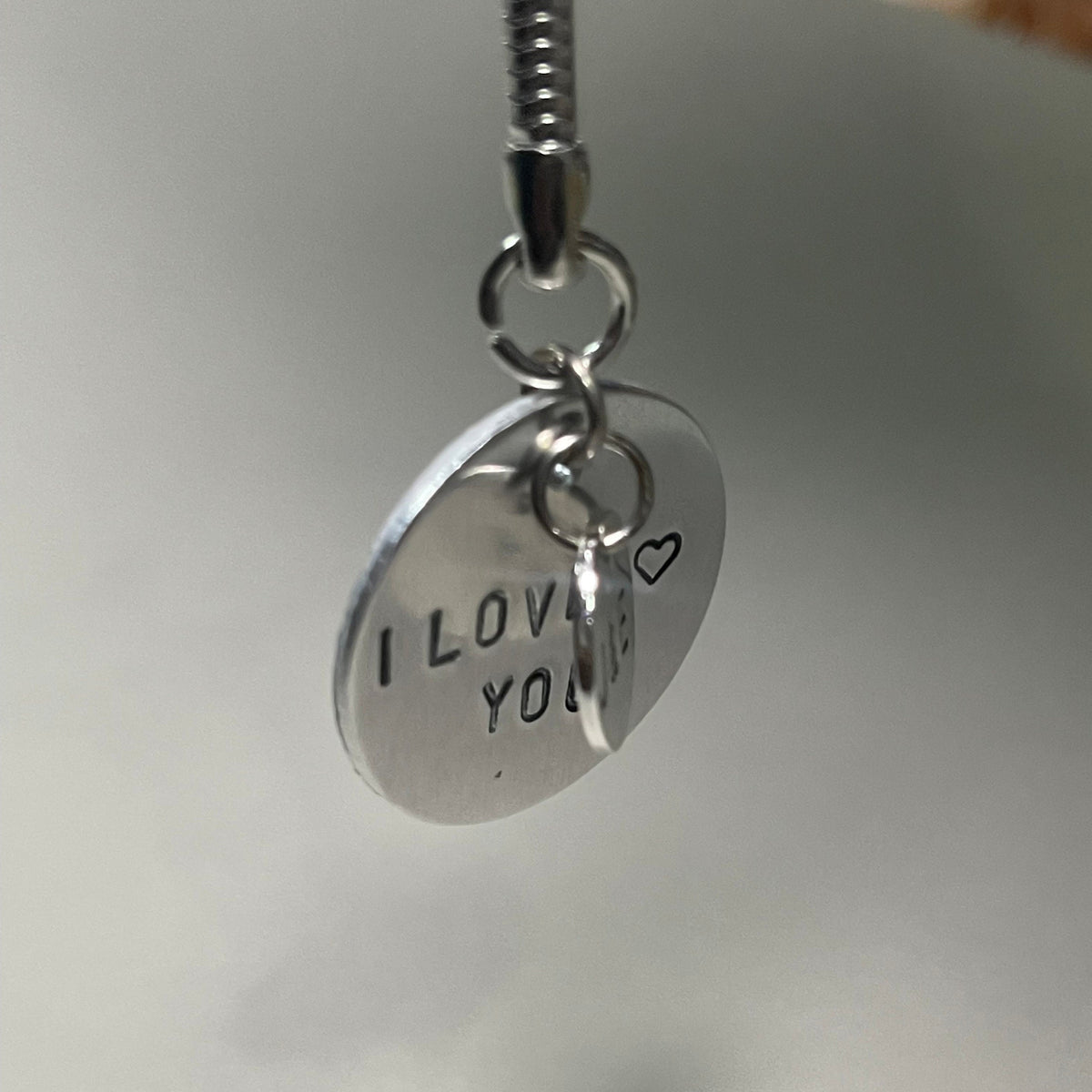 Personalized Couples Keychain Engraved Stamped I Love You Charm Couples Gift for Boyfriend, Anniversary Gifts, Valentines Day Gift for Him