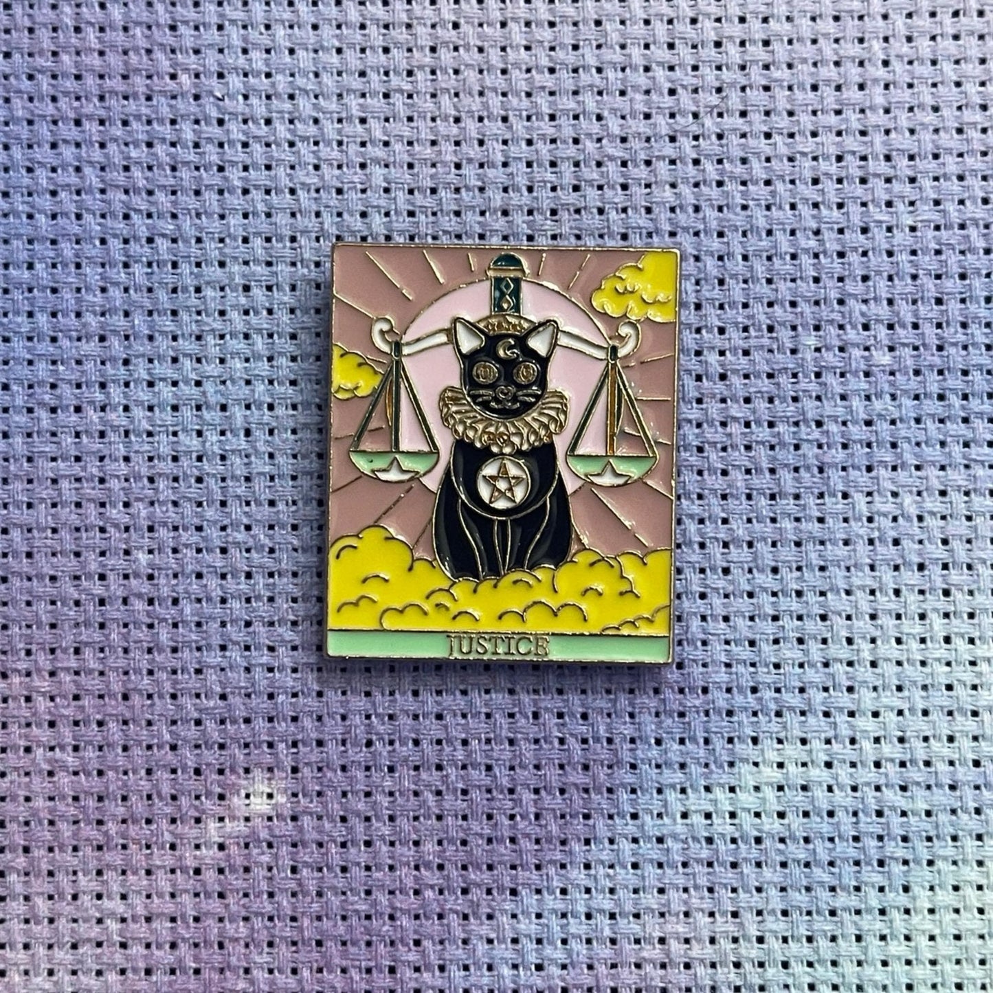 Cat Tarot Card Witchy Magnetic Enamel Needle Minder for Cross Stitch Embroidery Needle Nanny PICK YOUR STYLE