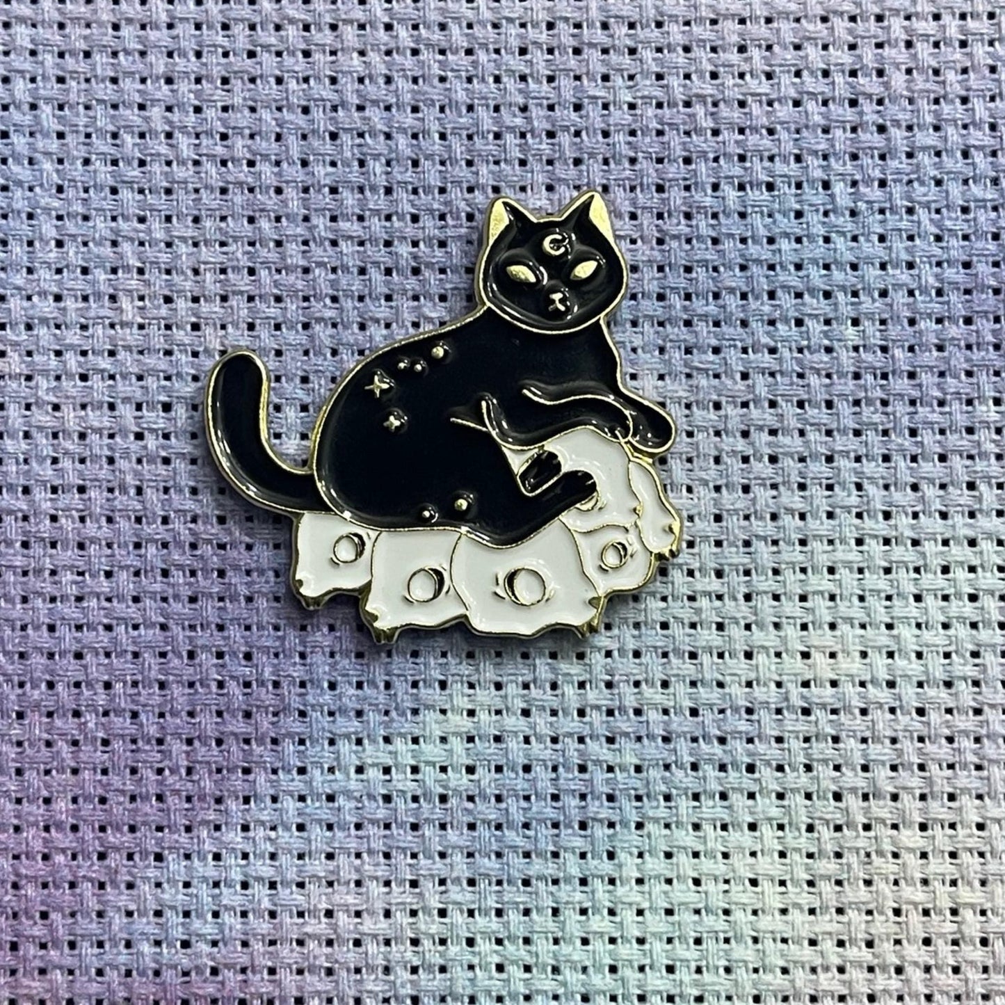 Witchy Cat Magnetic Enamel Needle Minder for Cross Stitch Embroidery Needle Nanny PICK YOUR STYLE