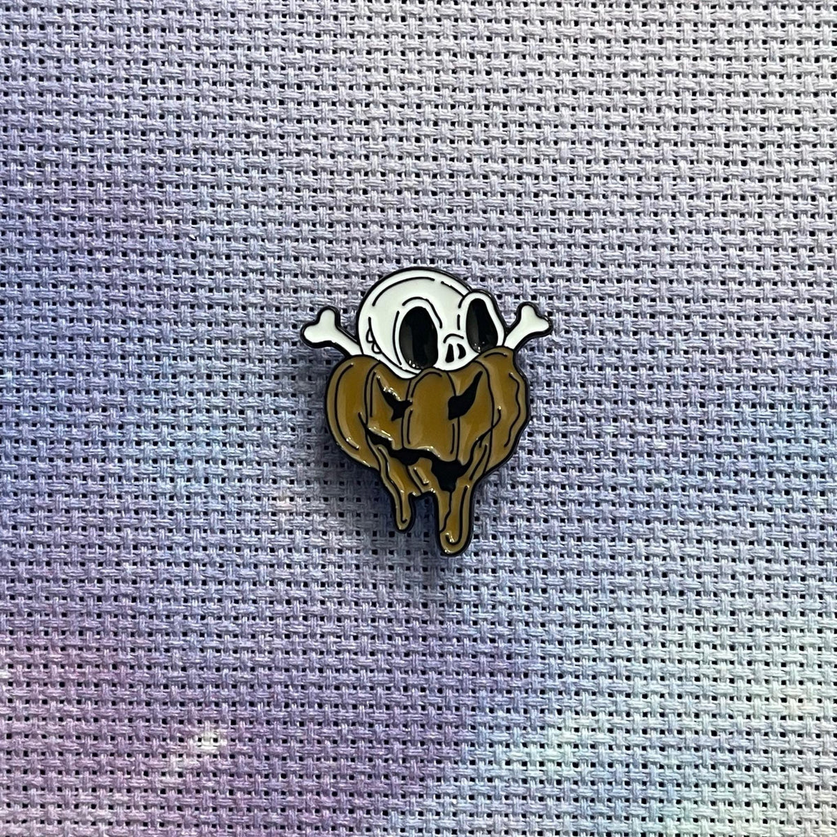 Witchy Alternative Halloween Enamel Needle Minder: Gothic Cross Stitch Needle Nanny