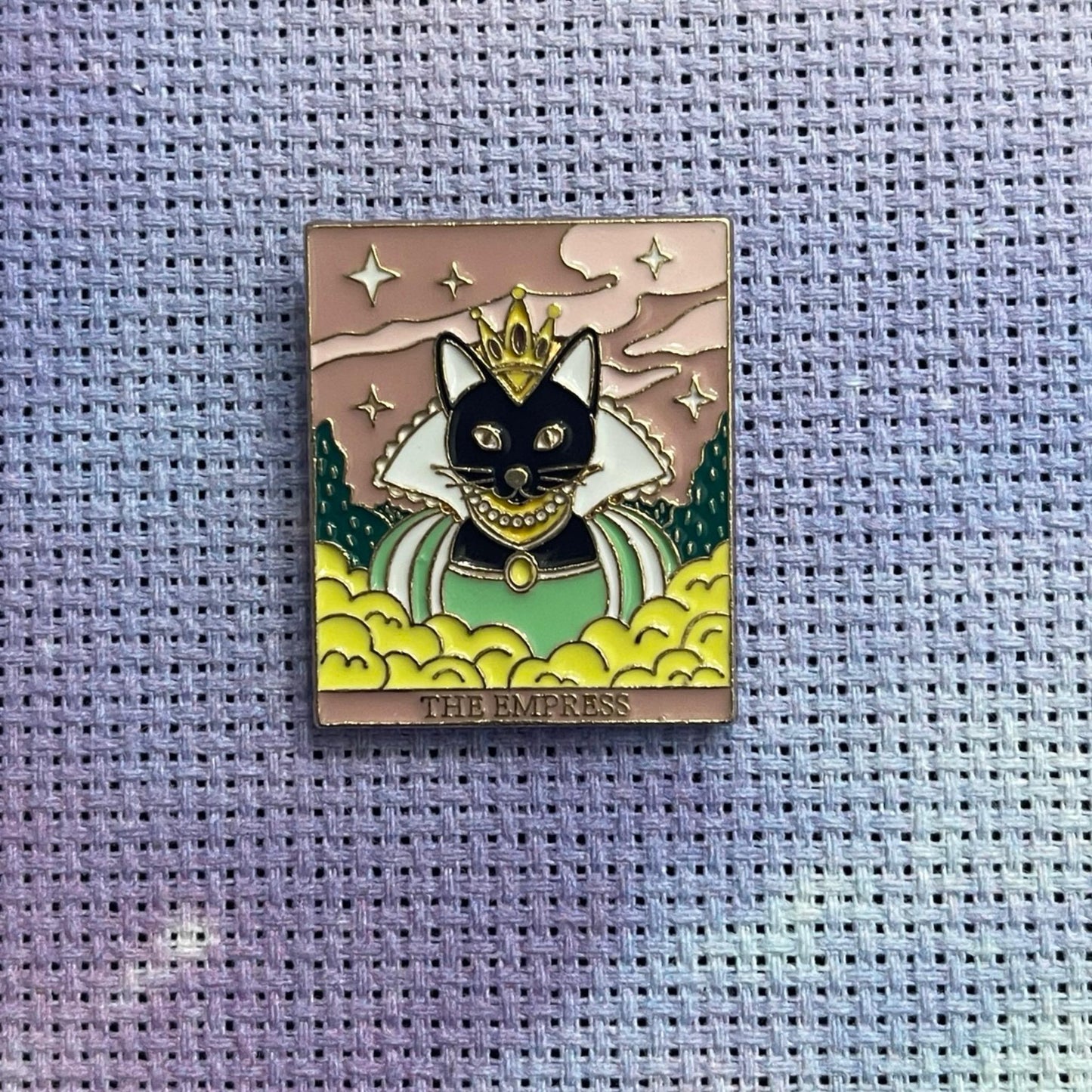 Cat Tarot Card Witchy Magnetic Enamel Needle Minder for Cross Stitch Embroidery Needle Nanny PICK YOUR STYLE