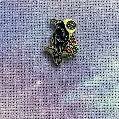 Witchy Gothic Crow Raven Corvid Magnetic Enamel Needle Minder for Cross Stitch Embroidery Needle Nanny PICK YOUR STYLE