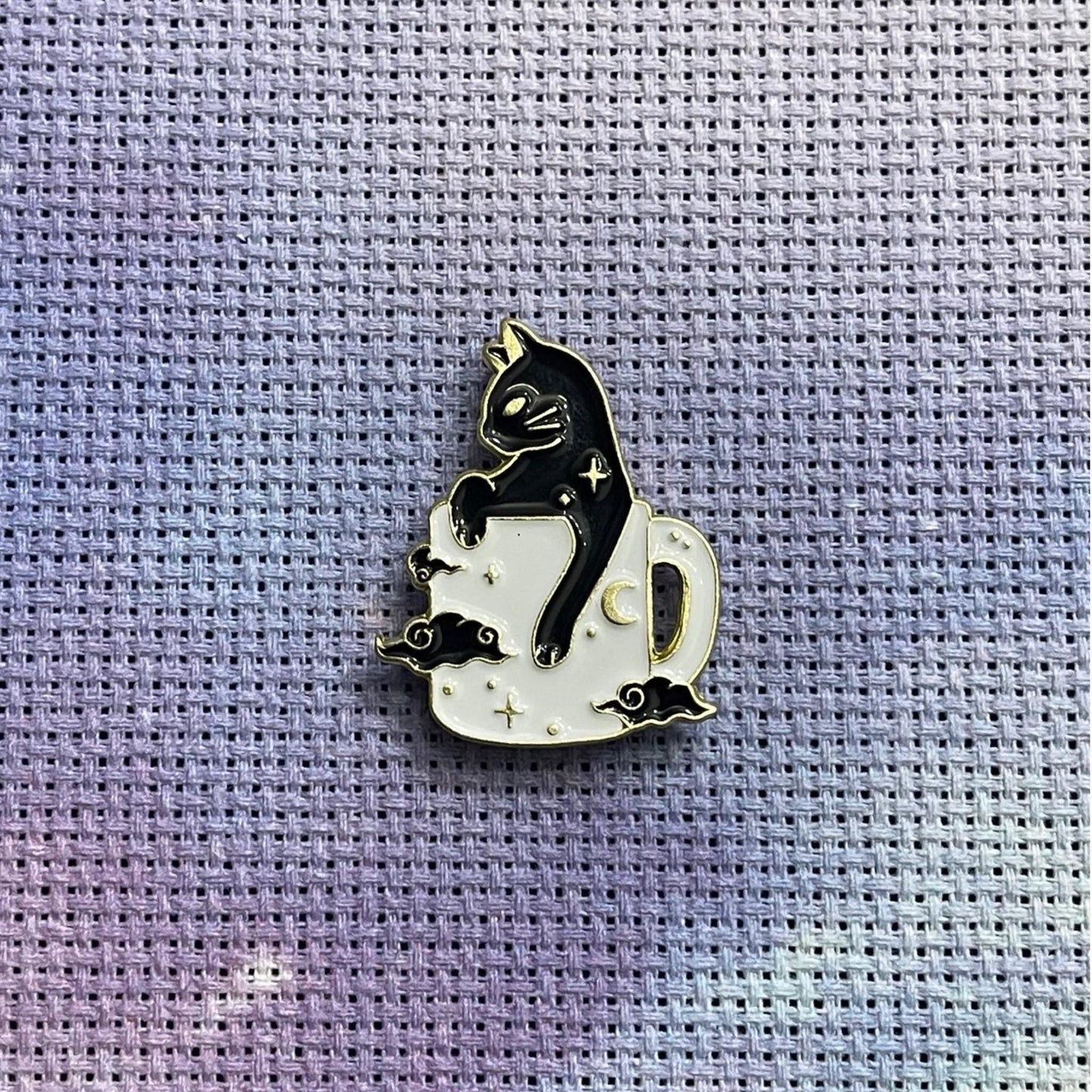 Witchy Cat Magnetic Enamel Needle Minder for Cross Stitch Embroidery Needle Nanny PICK YOUR STYLE