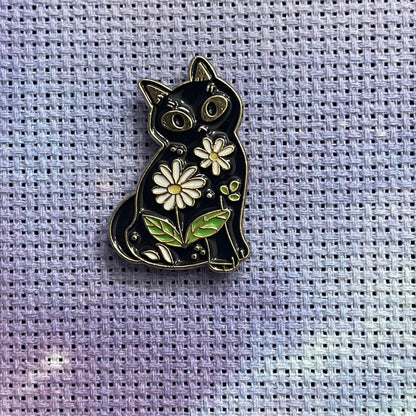 Witchy Cat Magnetic Enamel Needle Minder for Cross Stitch Embroidery Needle Nanny PICK YOUR STYLE