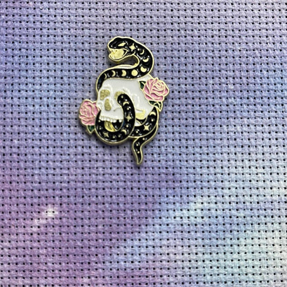 Witchy Gothic Snake Magnetic Enamel Needle Minder for Cross Stitch Embroidery Needle Nanny PICK YOUR STYLE