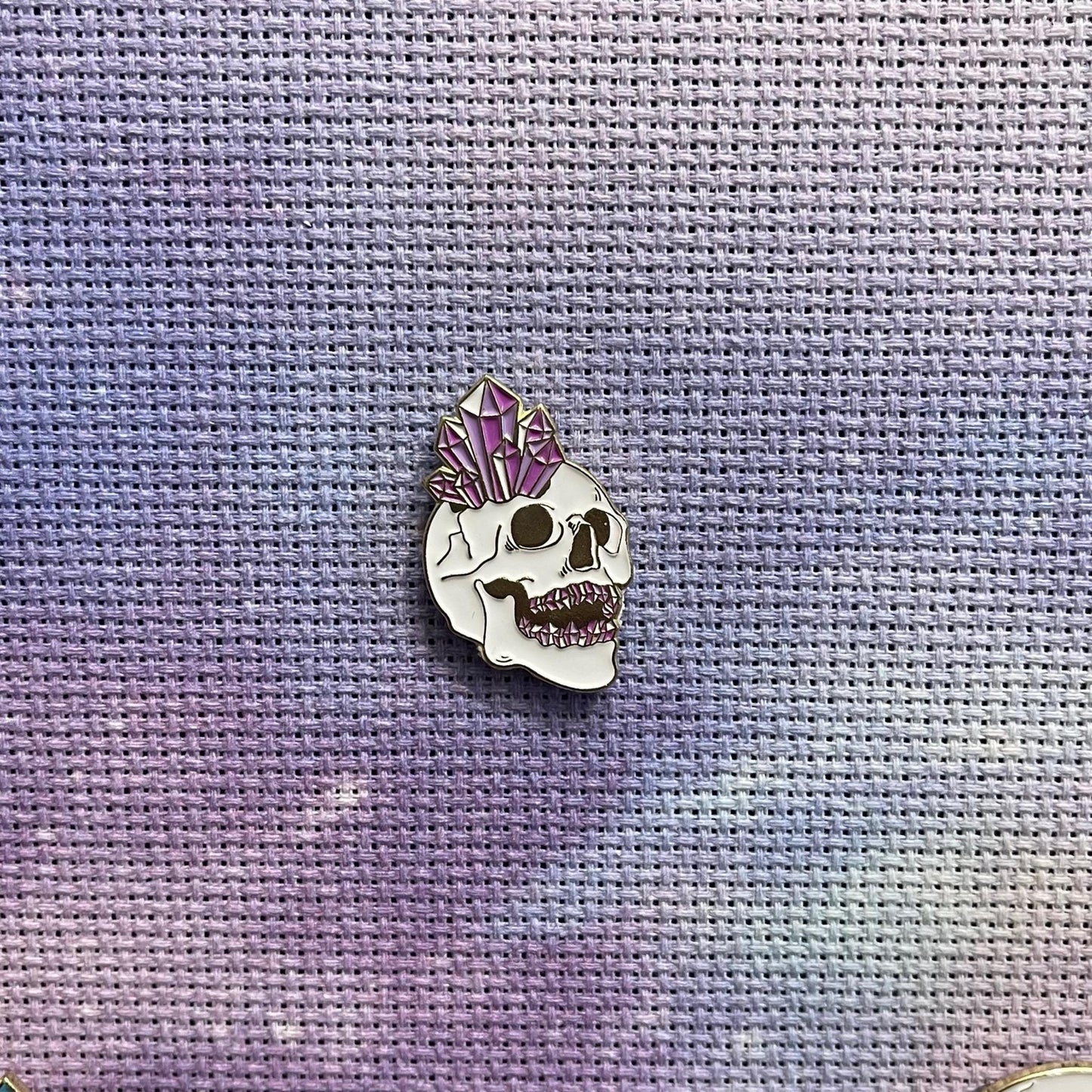 Witchy Gothic Crystal Skull Magnetic Enamel Needle Minder for Cross Stitch Embroidery Needle Nanny PICK YOUR STYLE