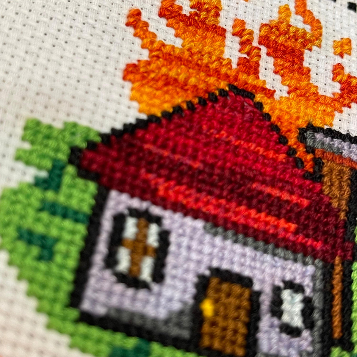 We Get On Like A House on Fire Cross Stitch Pattern
