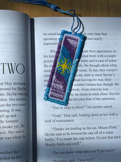 Handmade Hand Stitched Cross Stitch Mini Bookmark PHYSICAL ITEM