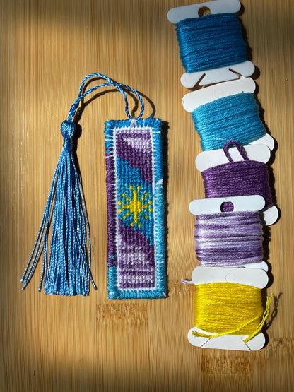 Handmade Hand Stitched Cross Stitch Mini Bookmark PHYSICAL ITEM
