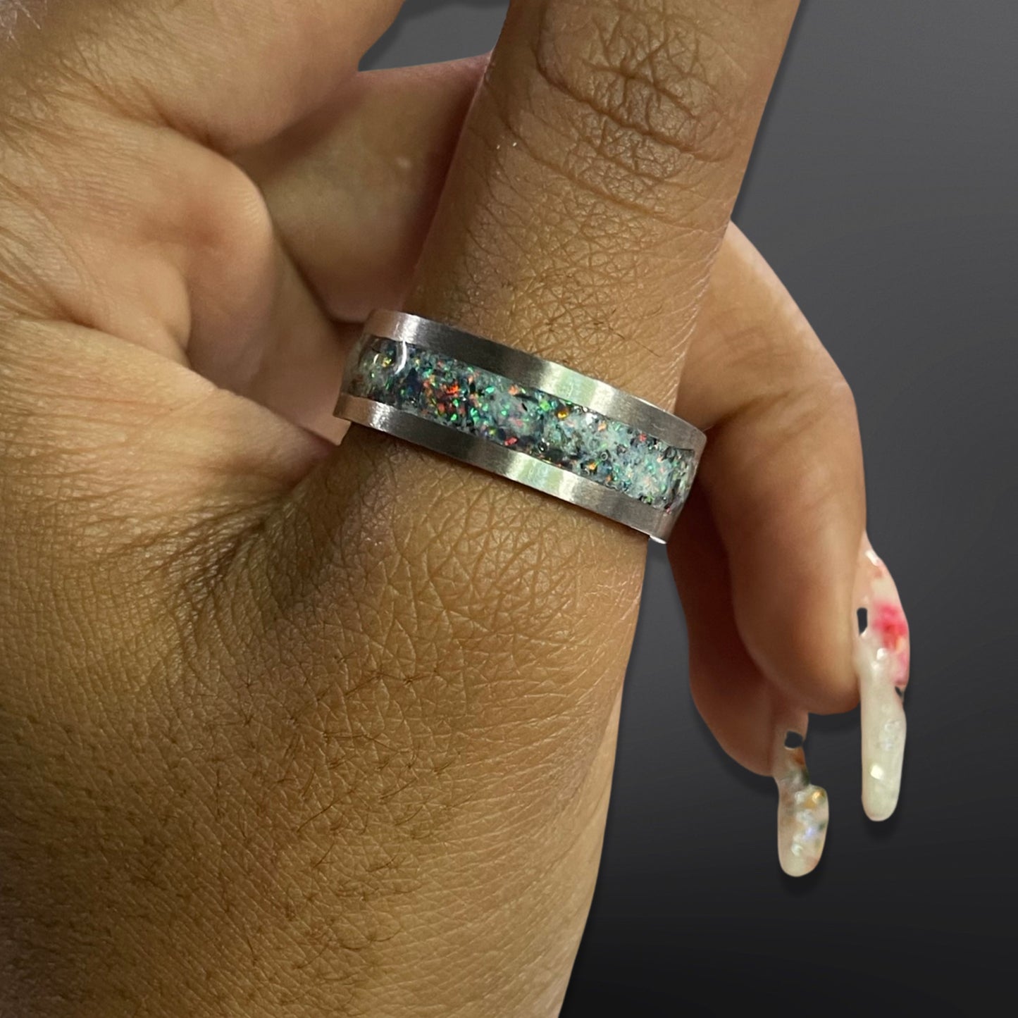“Cleo” Opal Inlay Ring