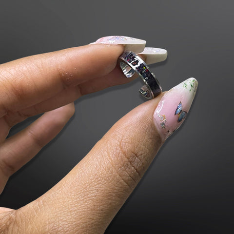 Cooled Lava Flow Comfort Fit Inlay Ring