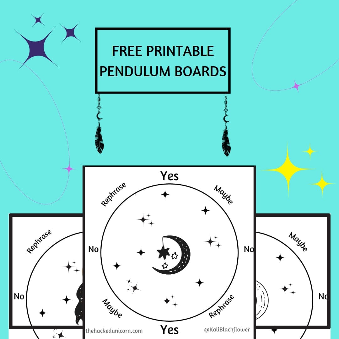 FREE Printable Pendulum Boards
