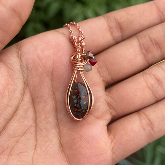 Faux Black Opal Pendant thehackedunicorn 