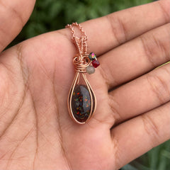Faux Black Opal Pendant