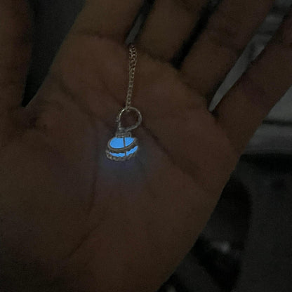 Glow in the Dark Mini Pendants thehackedunicorn Aqua 