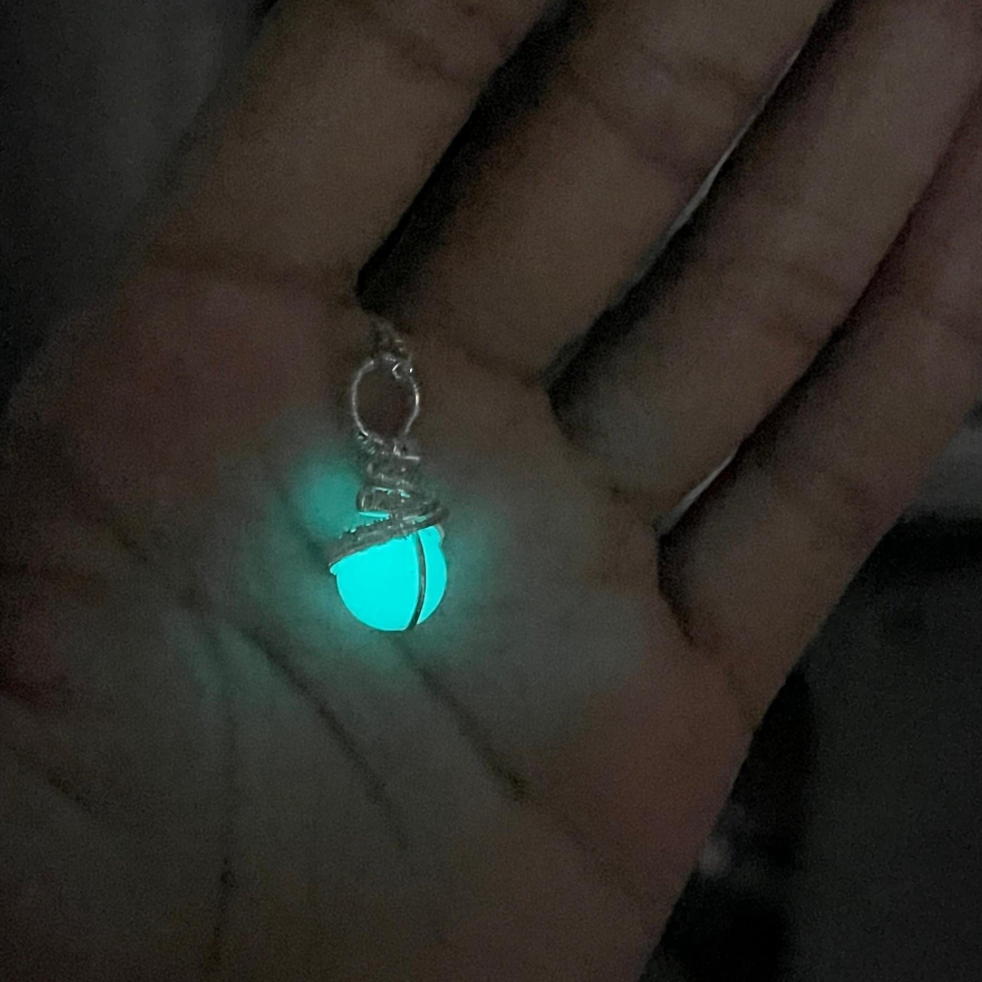 Glow in the Dark Mini Pendants thehackedunicorn Turquoise 
