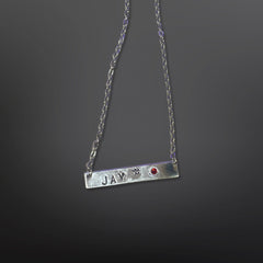Personalized Stamped Bar Necklace