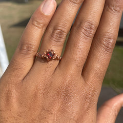 Design Your Own Garnet Heart Ring